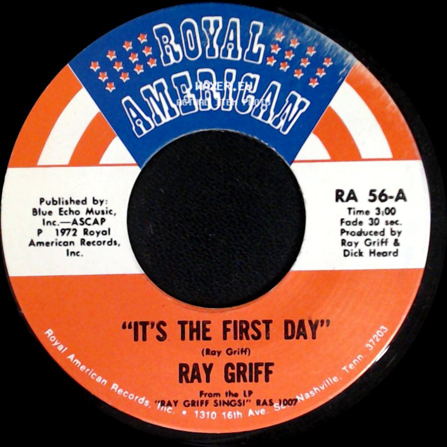 Ray Griff - Waxahachie Woman / It's The First Day side B
