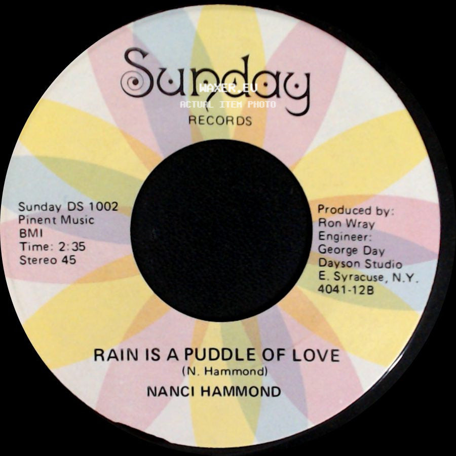 Nanci Hammond - You Were Made Just For Me / Rain Is A Puddle Of Love side B