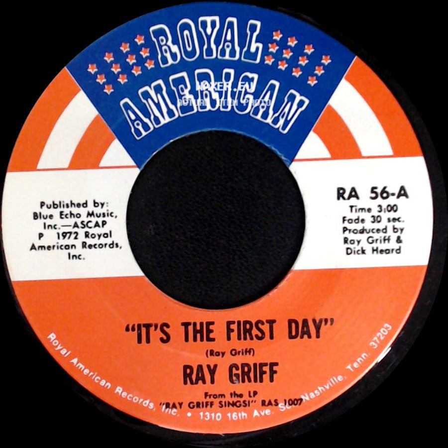 Ray Griff - Waxahachie Woman / It's The First Day side B