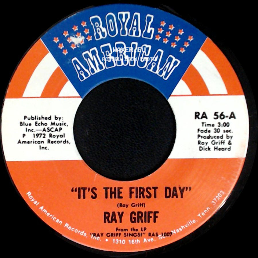 Ray Griff - Waxahachie Woman / It's The First Day side B