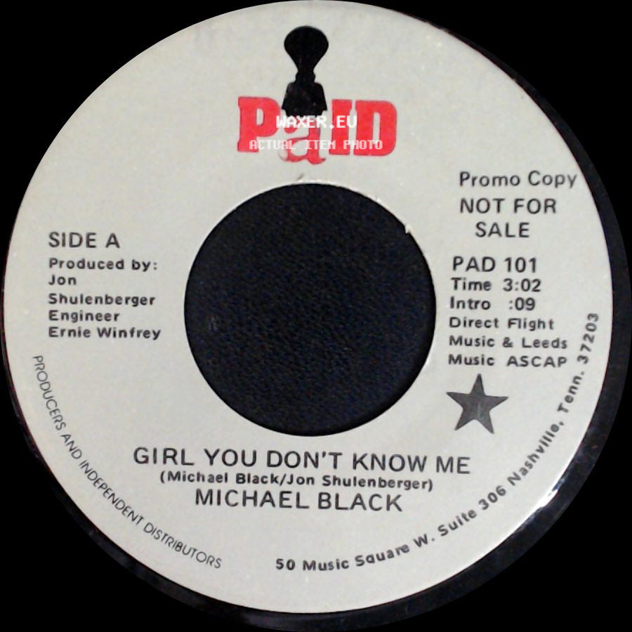 Michael Black - Girl You Don't Know Me / Someone Like You side A