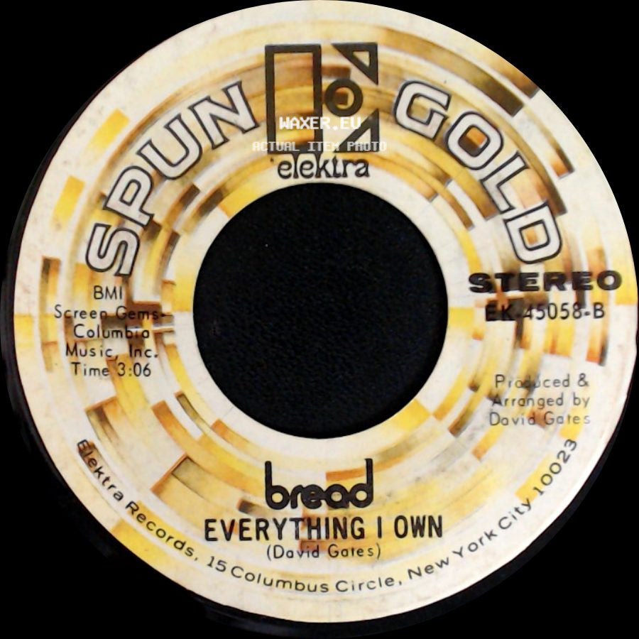 Bread - Baby I'm - A Want You / Everything I Own side B