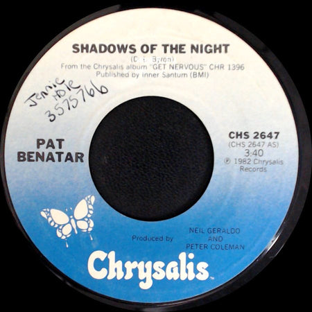 Pat Benatar - The Victim / Shadows Of The Night side B