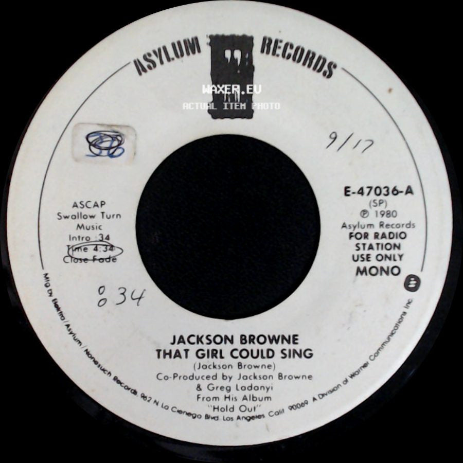 Jackson Browne - That Girl Could Sing / That Girl Could Sing side B