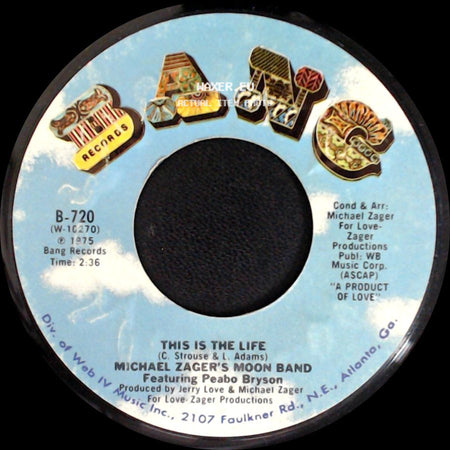 Michael Zager's Moon Band Featuring Peabo Bryson - Do It With Feeling / This Is The Life side B