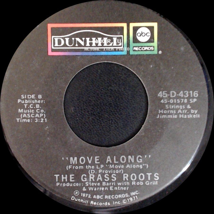 The Grass Roots - The Runway / Move Along side B