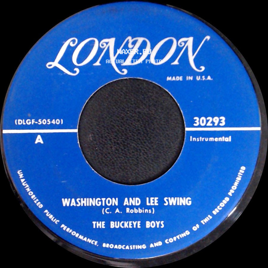 The Buckeye Boys - Washington And Lee Swing / Buckeye Polka side A