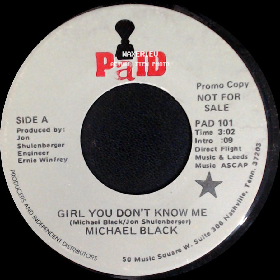 Michael Black - Girl You Don't Know Me / Someone Like You side A