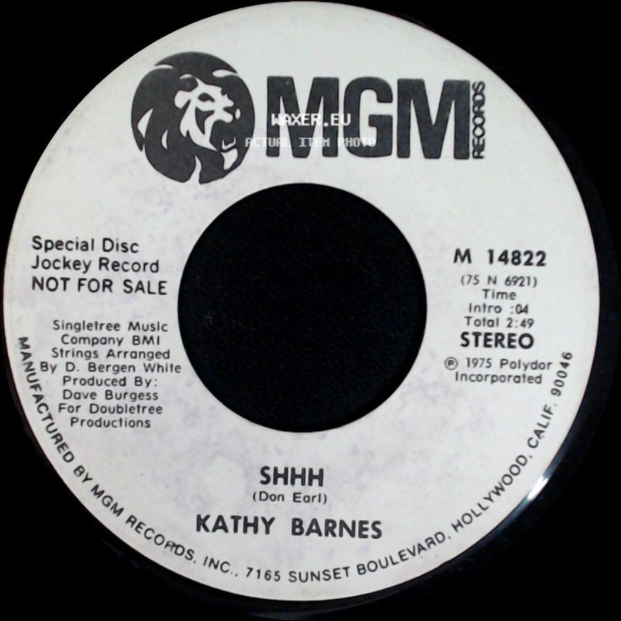Kathy Barnes - Shhh / Shhh side A