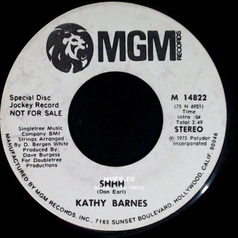 Kathy Barnes - Shhh / Shhh side B