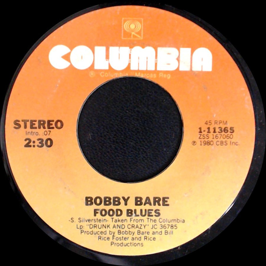 Bobby Bare - Used Cars / Food Blues side B