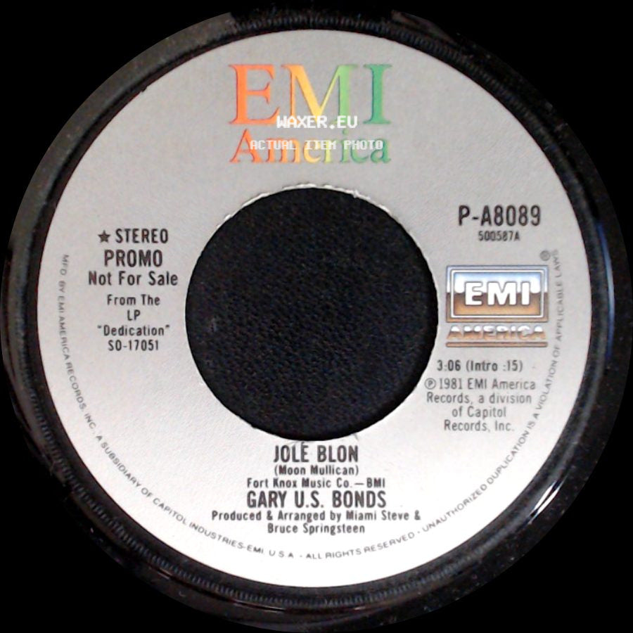 Gary U.S. Bonds - Jolé Blon / Jole Blon side B