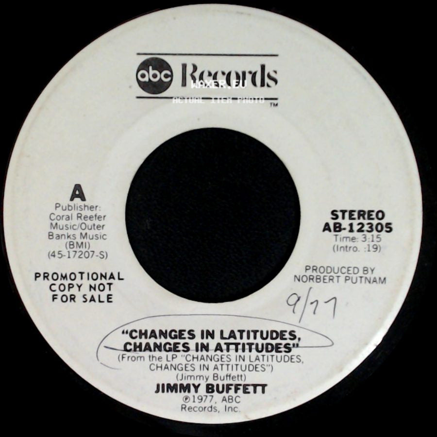 Jimmy Buffett - Changes In Latitudes, Changes In Attitudes / Changes In Latitudes, Changes In Attitudes side A