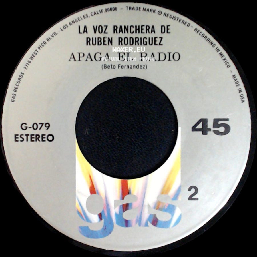 Ruben Rodriguez / La Voz Ranchera De Ruben Rodriguez - El Palomo Enamorado / Apaga El Radio side B