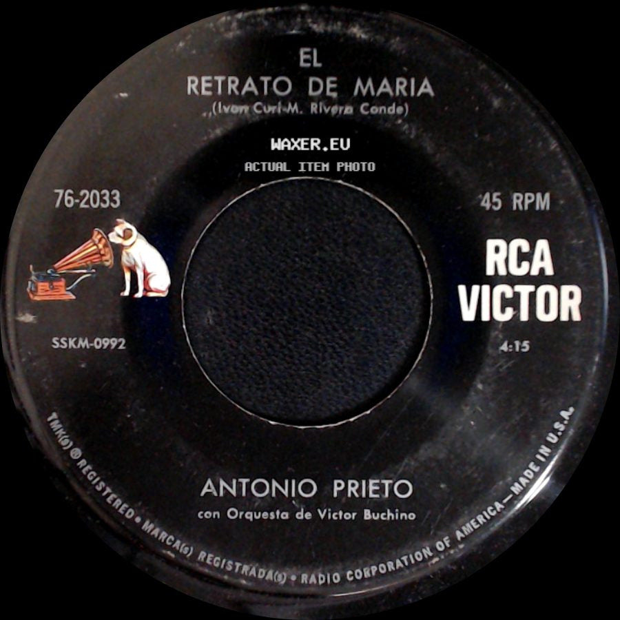 Antonio Prieto - El Retrato De Maria / El Vestido Blanco side A