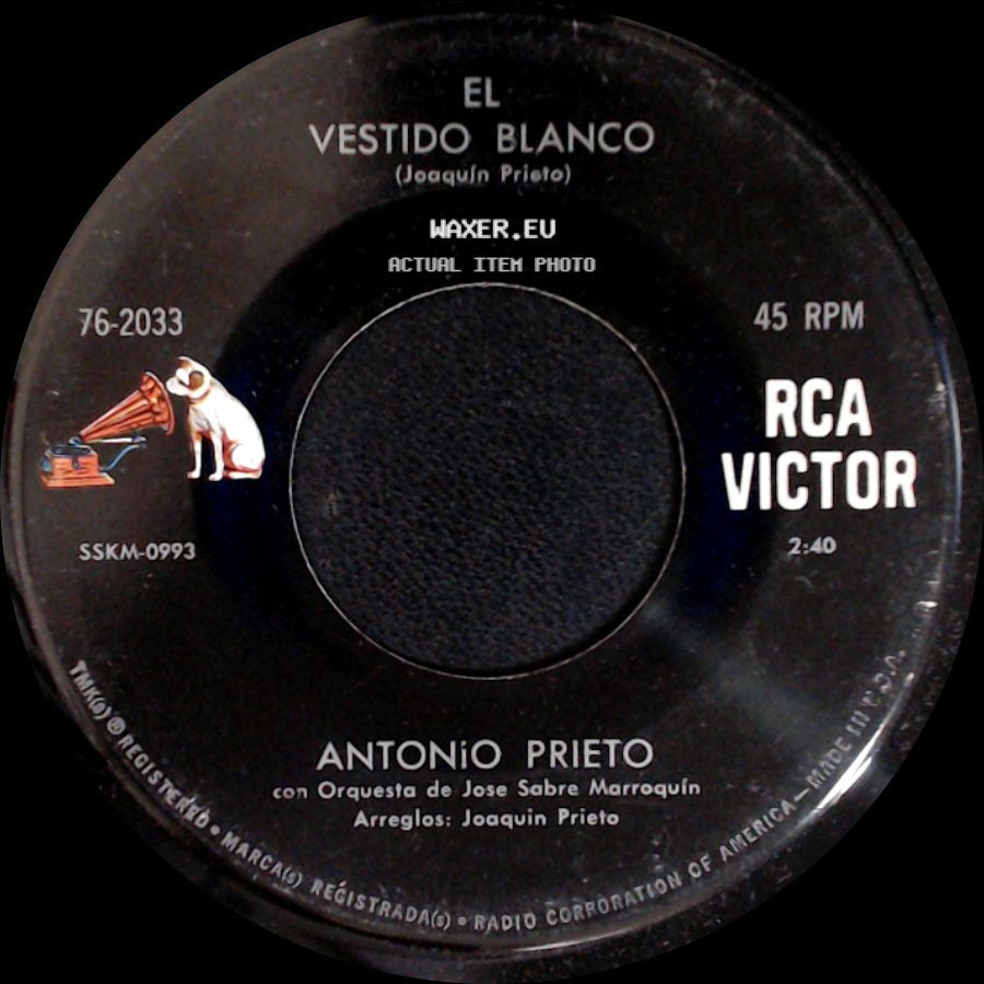 Antonio Prieto - El Retrato De Maria / El Vestido Blanco side B