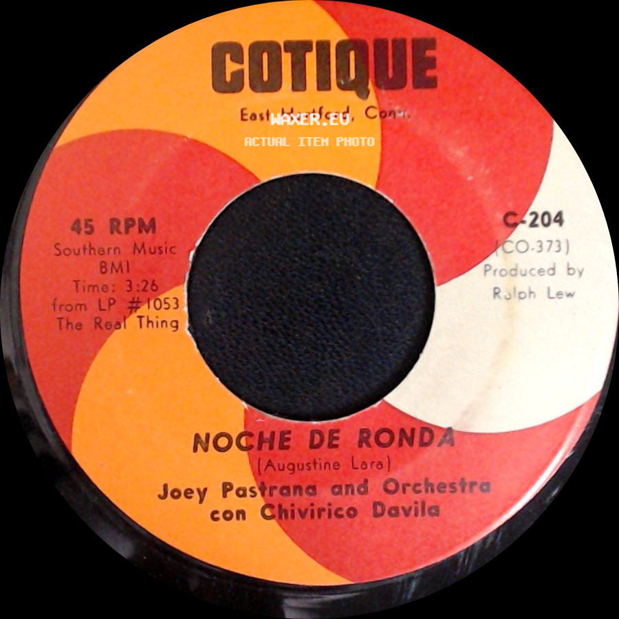 Joey Pastrana And Orchestra Con Chivirico Davila - Noche De Ronda / Chumbambe side A