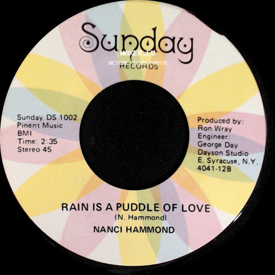 Nanci Hammond - Rain Is A Puddle Of Love / You Were Made Just For Me side A