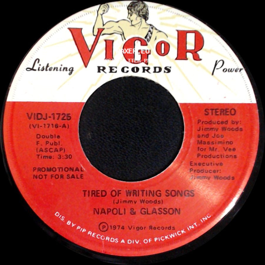 Napoli & Glasson - Tired Of Writing Songs / 'il Est Toujours Temps Pour Partir' (Never Can Say Goodbye) side A
