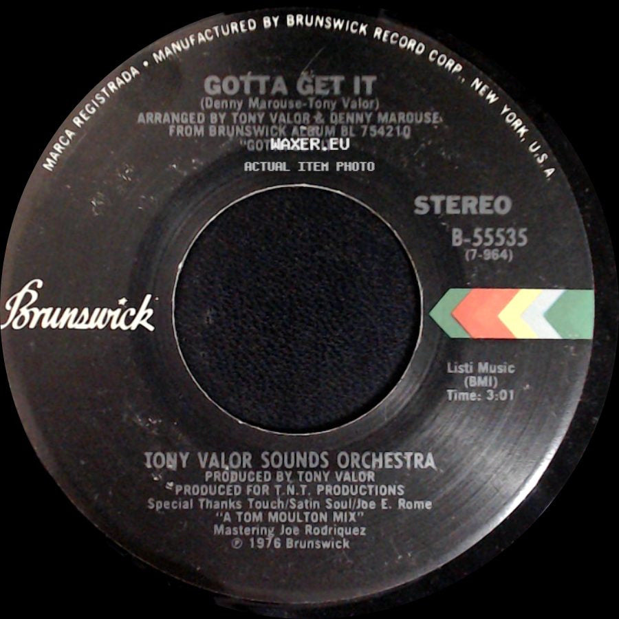 Tony Valor Sounds Orchestra - Gotta Get It / Give Me Sometime side A