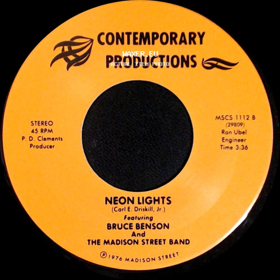 Bruce Benson And The Madison Street Band - Neon Lights / Bus Ticket side A