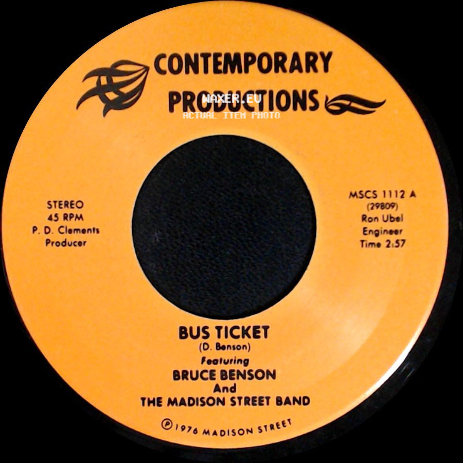 Bruce Benson And The Madison Street Band - Neon Lights / Bus Ticket side B