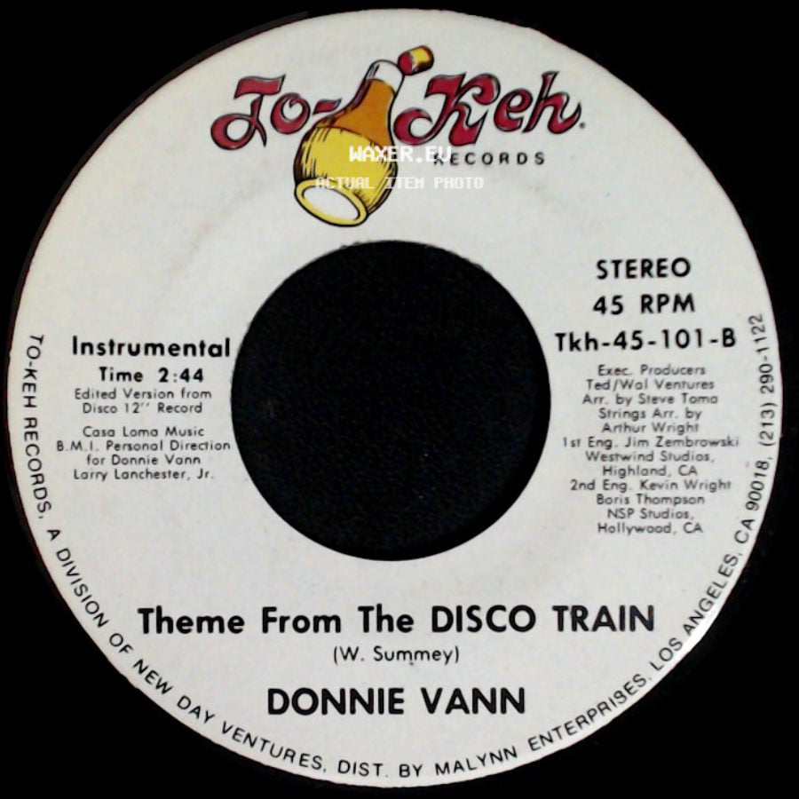 Donnie Vann - Disco Train / Theme From The Disco Train side B