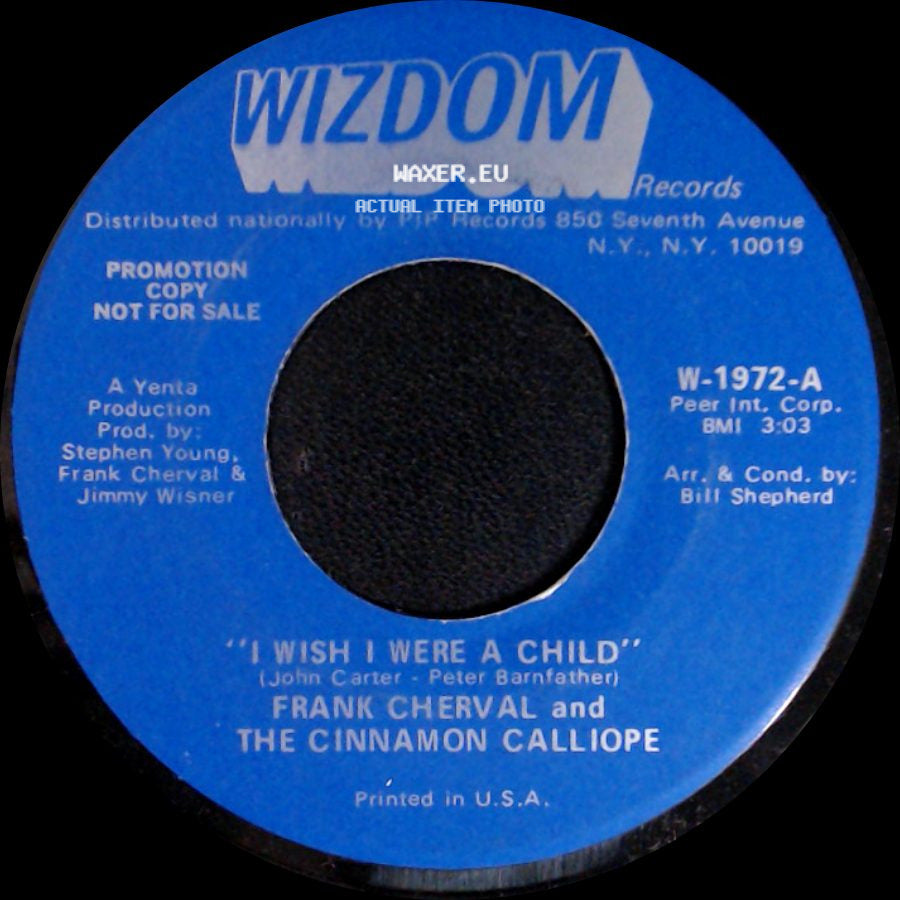 Frank Cherval And The Cinnamon Calliope - Devils Are Dancing Tonight / I Wish I Were A Child side B
