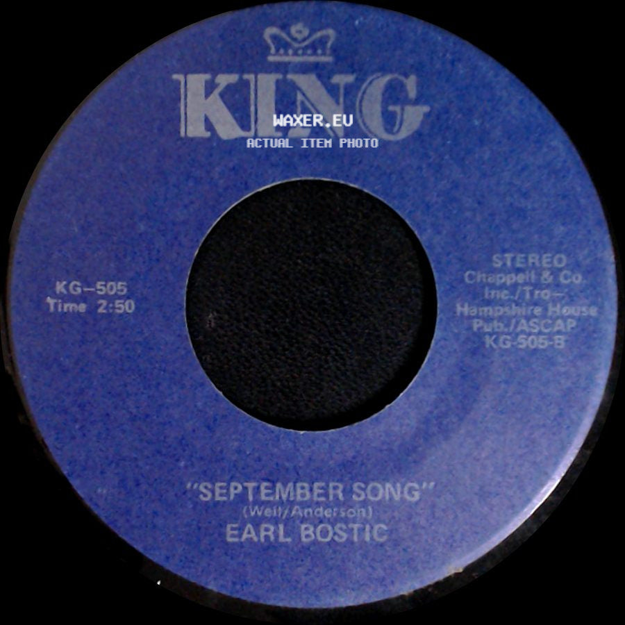 Earl Bostic - Harlem Nocturne / September Song side B