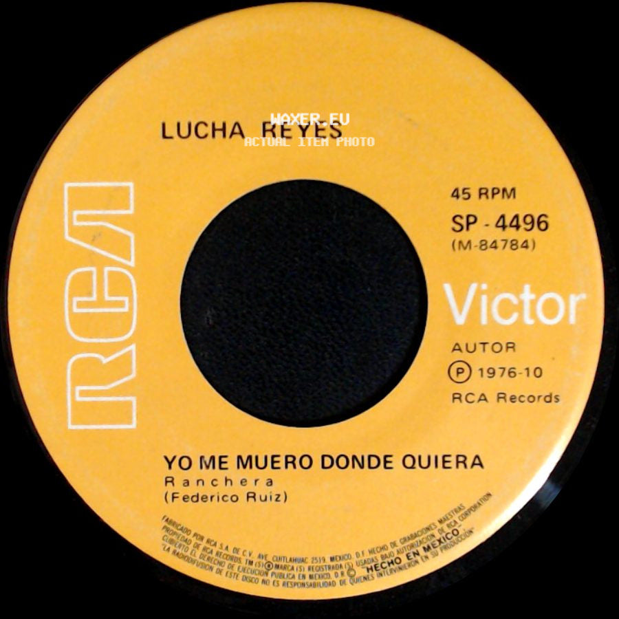 Lucha Reyes - Caminito De Contreras / Yo Me Muero Donde Quiera side B