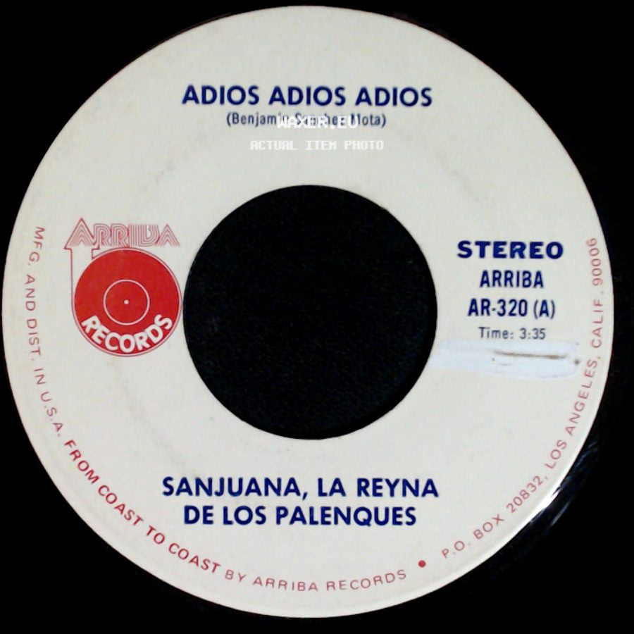 Sanjuana, La Reyna De Los Palenques - Sanjuana, La Reyna De Los Palenques / Adios Adios Adios side B
