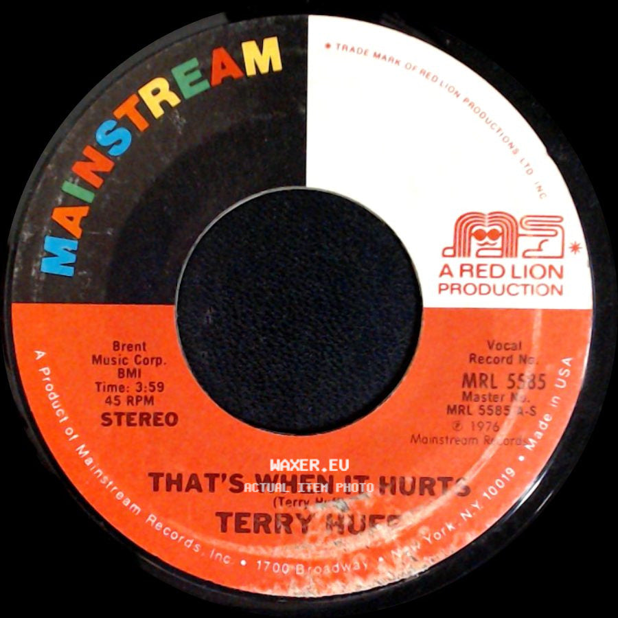 Terry Huff - Just Not Enough Love / That's When It Hurts side B