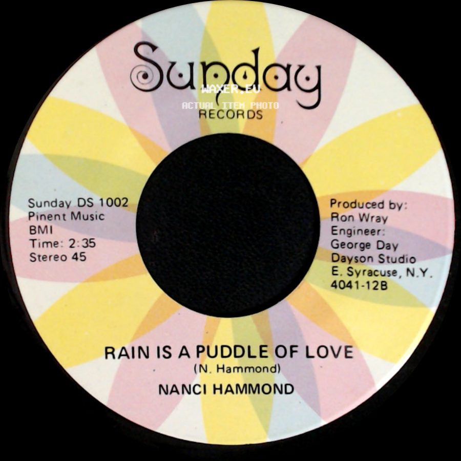 Nanci Hammond - You Were Made Just For Me / Rain Is A Puddle Of Love side B