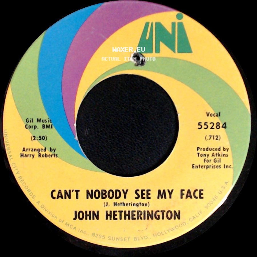 John Hetherington - North Western / Can't Nobody See My Face side B