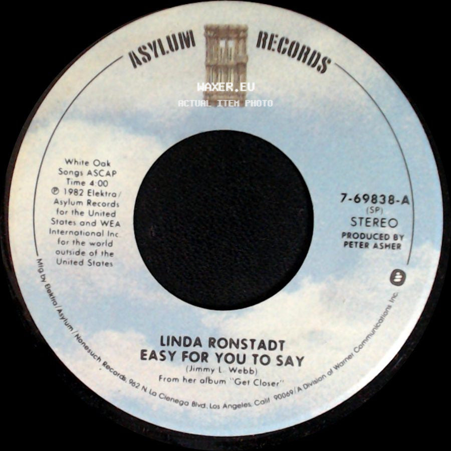 Linda Ronstadt - Easy For You To Say / Mr. Radio side A