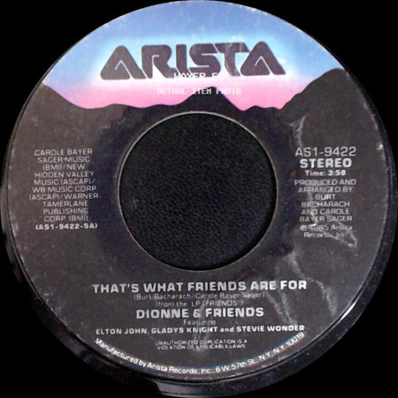 Dionne & Friends / Dionne Warwick - That's What Friends Are For / Two Ships Passing In The Night side A