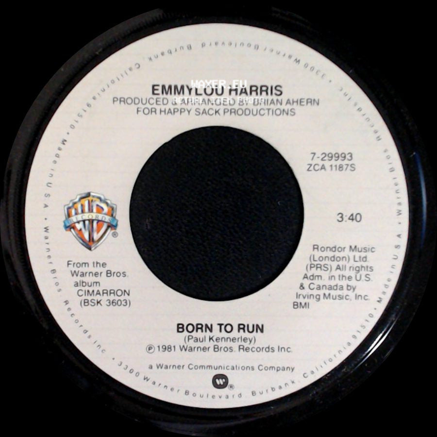 Emmylou Harris - Colors Of Your Heart / Born To Run side B