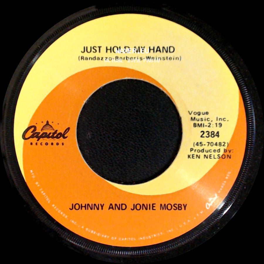 Johnny And Jonie Mosby - Just Hold My Hand / Just Hold My Hand side B