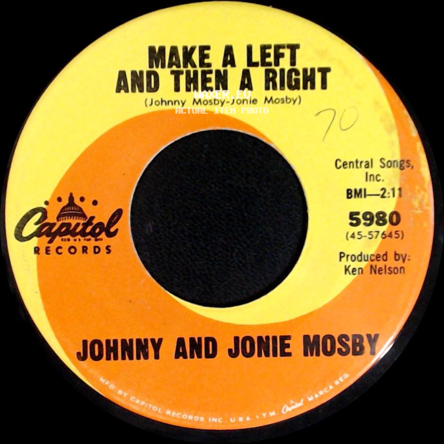 Johnny And Jonie Mosby - Take Back The World / Make A Left And Then A Right side B