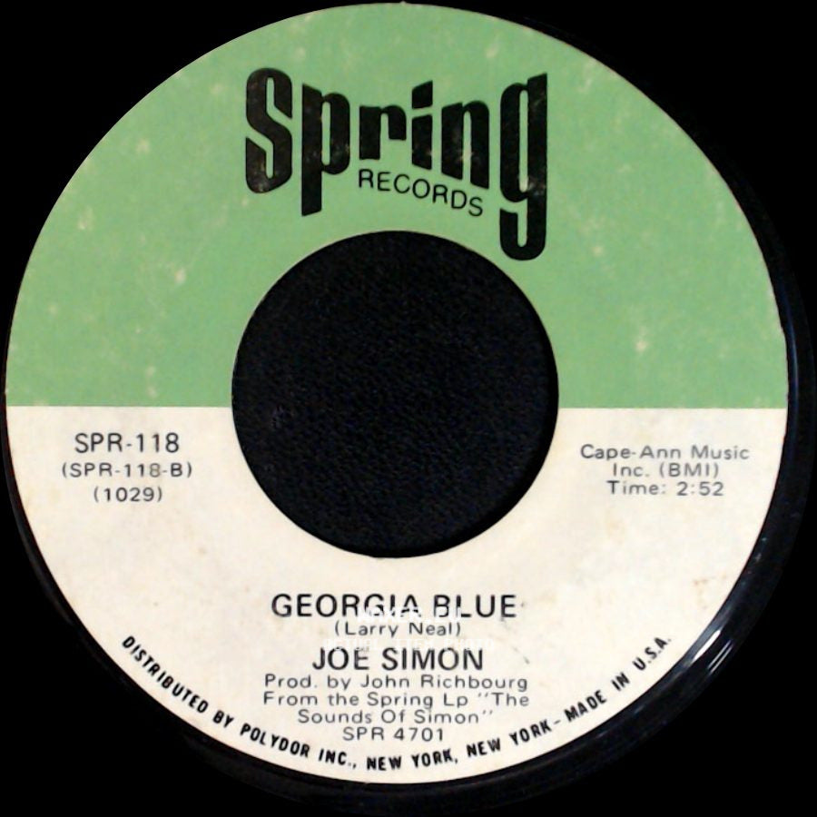 Joe Simon - Georgia Blue / All My Hard Times side A