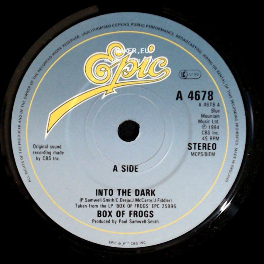 Box Of Frogs - Into The Dark / X-Tracks side A