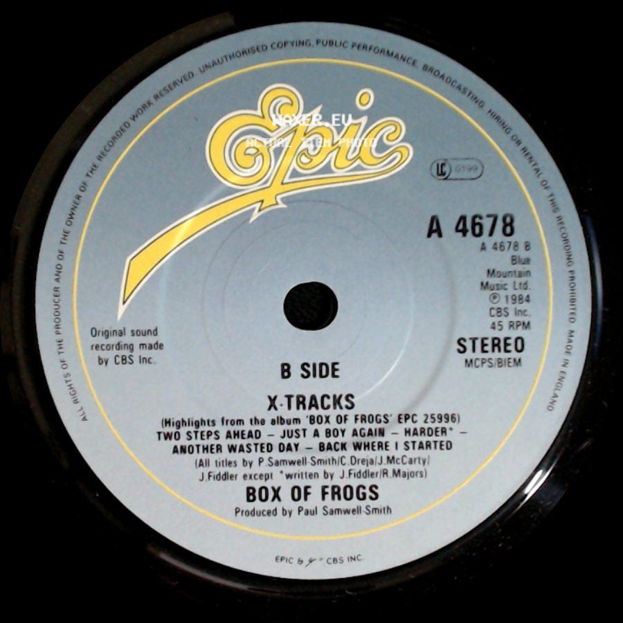 Box Of Frogs - Into The Dark / X-Tracks side B