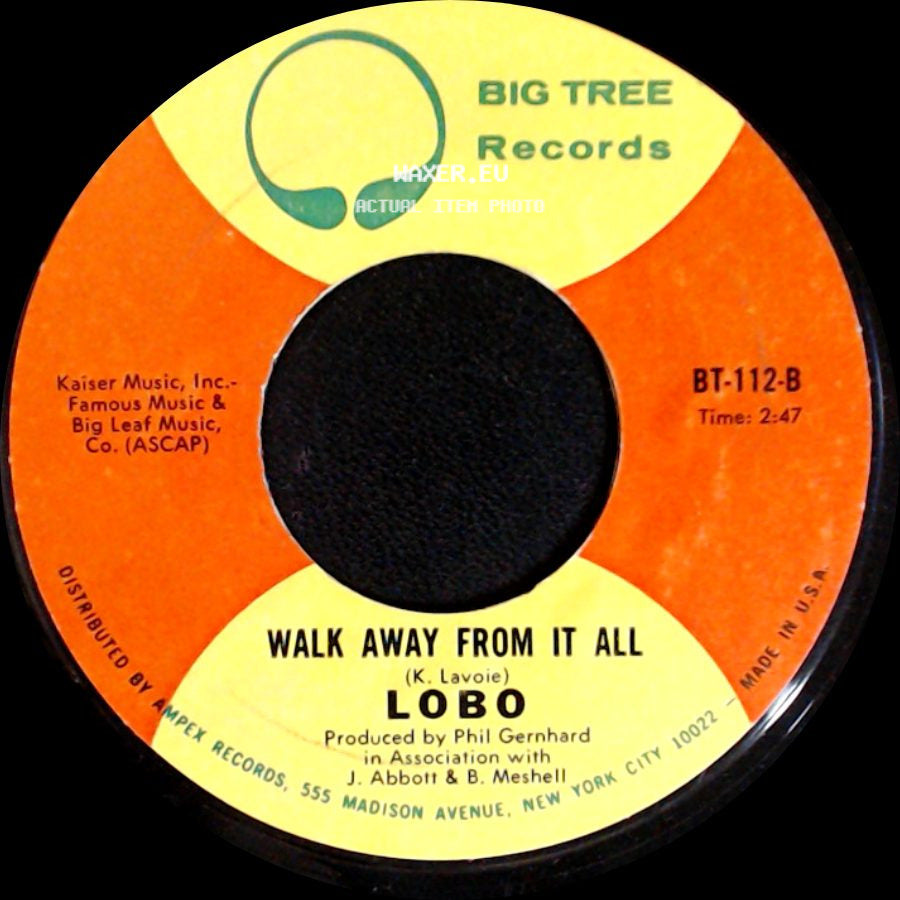 Lobo - Me And You And A Dog Named Boo / Walk Away From It All side B