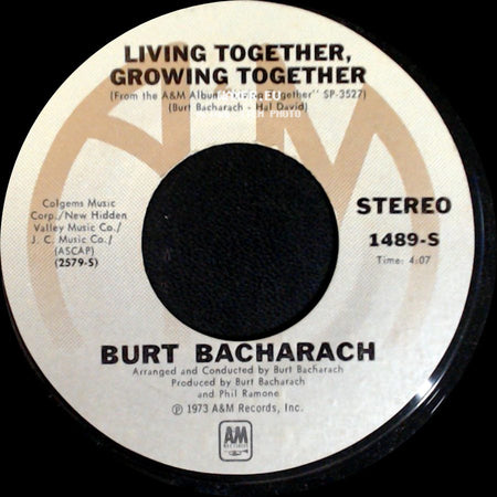 Burt Bacharach - Living Together, Growing Together / Something Big side A