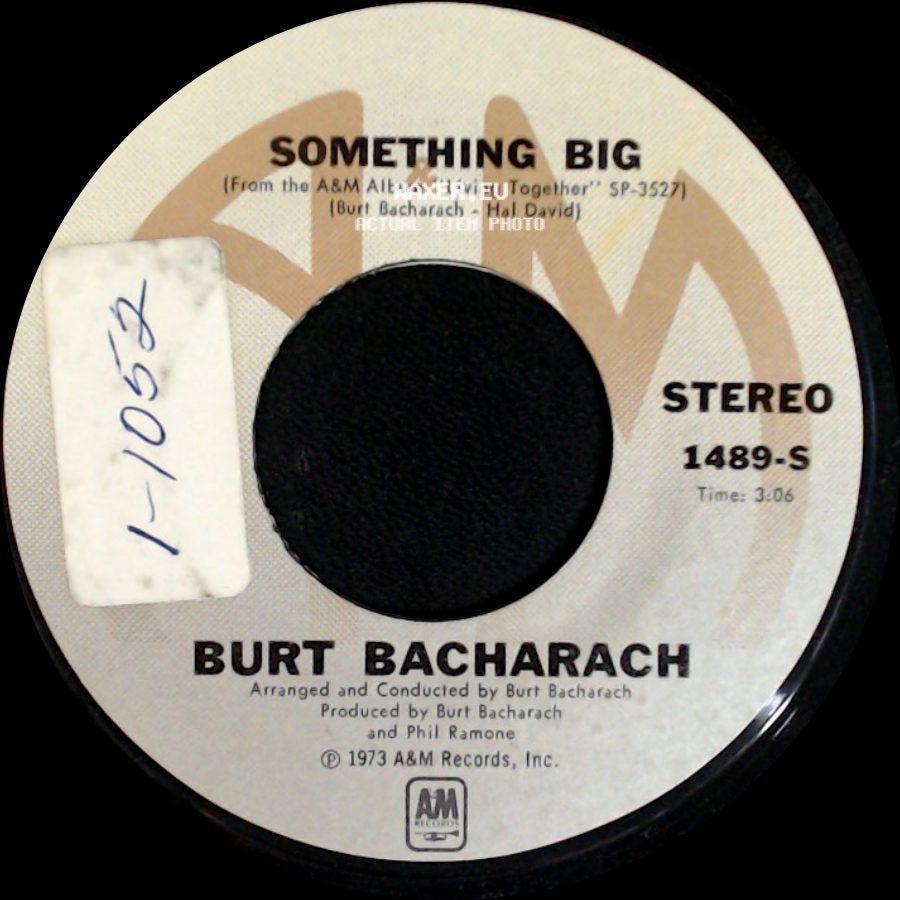 Burt Bacharach - Living Together, Growing Together / Something Big side B