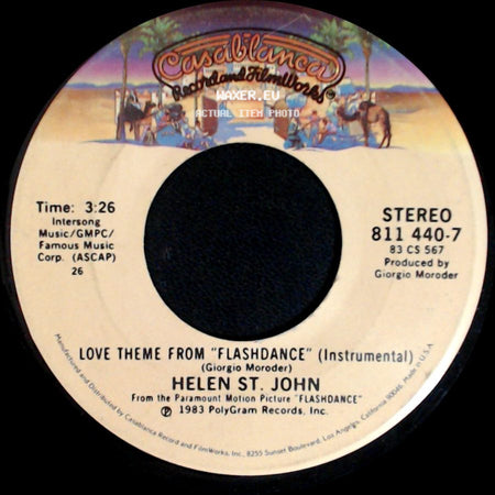 Helen St. John / Irene Cara - Love Theme From "Flashdance" (Instrumental) / Flashdance...What A Feeling side A