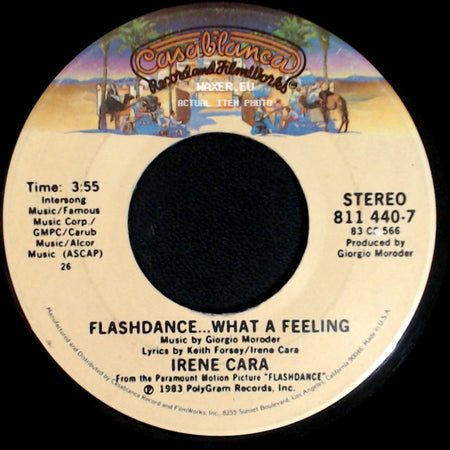 Helen St. John / Irene Cara - Love Theme From "Flashdance" (Instrumental) / Flashdance...What A Feeling side B