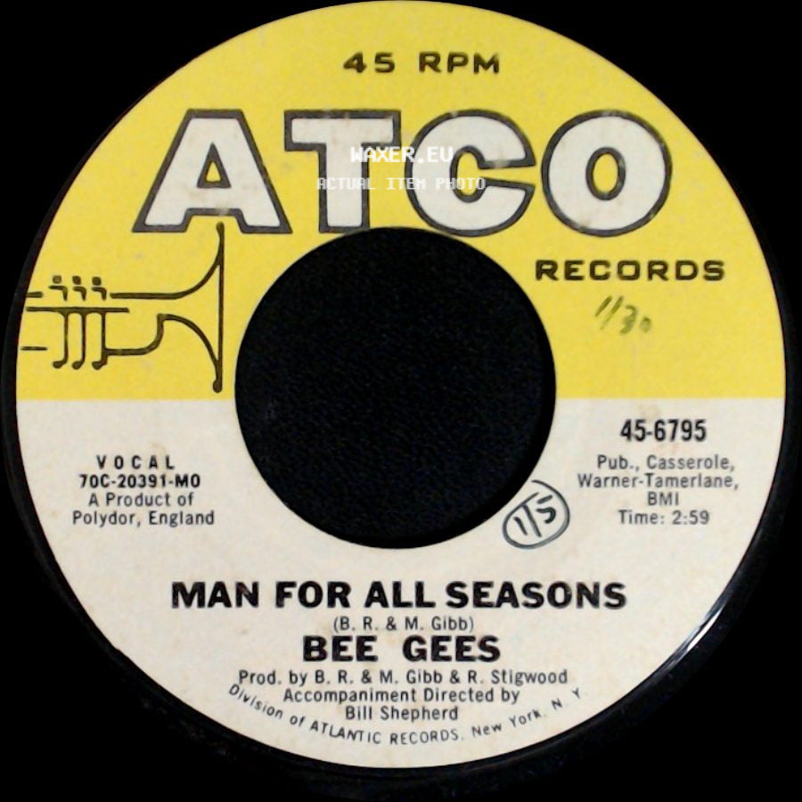 Bee Gees - Man For All Seasons / Lonely Days side A