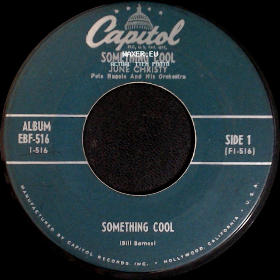 June Christy Pete Rugolo And His Orchestra / June Christy - Something Cool / Something Cool side A