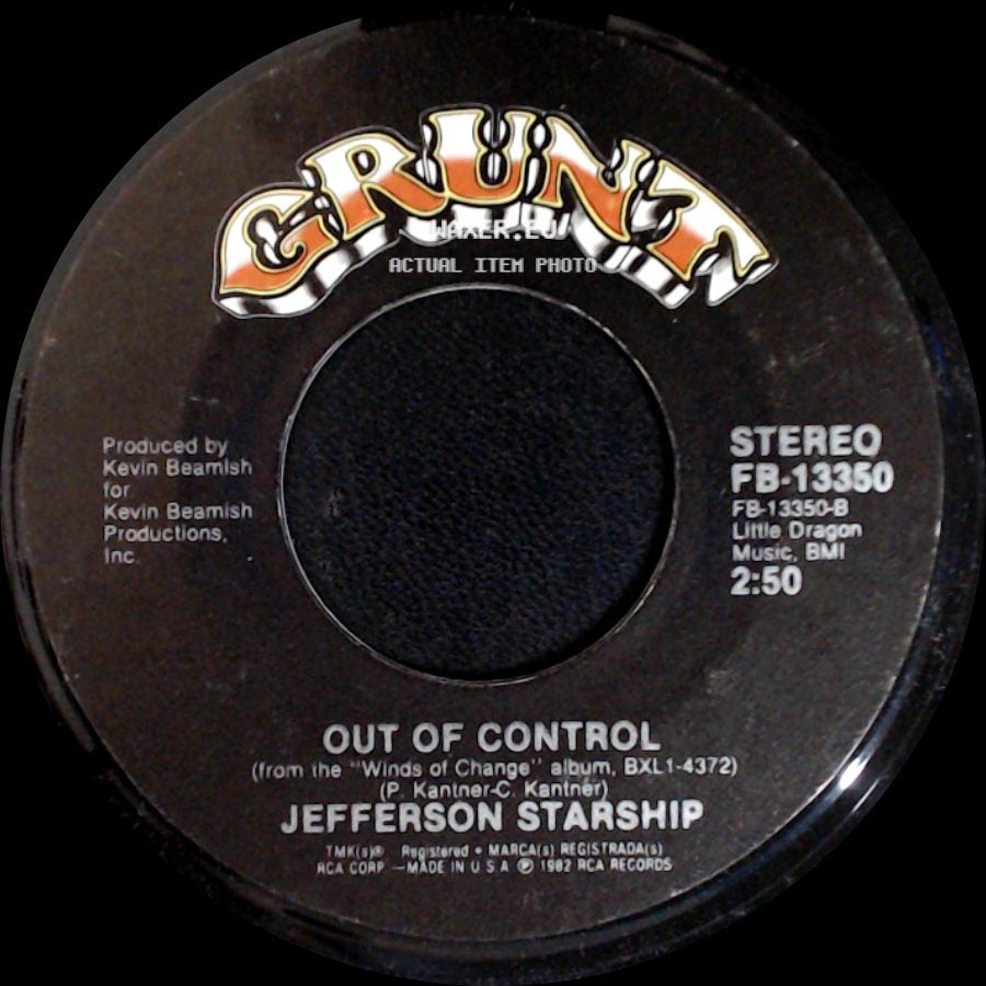 Jefferson Starship - Be My Lady / Out Of Control side B